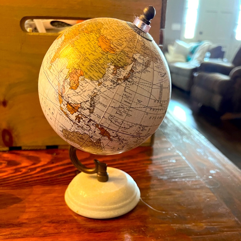 10” tall and 8” round globe